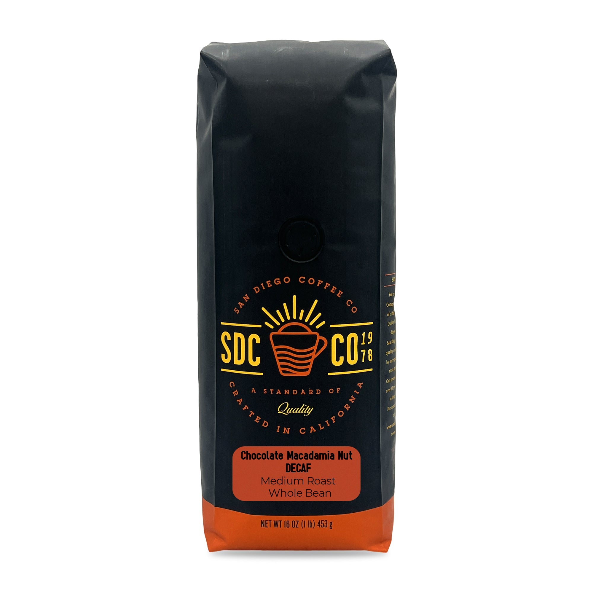 Decaf Chocolate Macadamia Nut Whole Bean 16-Ounce