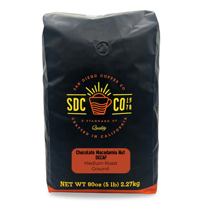 Decaf Chocolate Macadamia Nut Ground 5-Pound